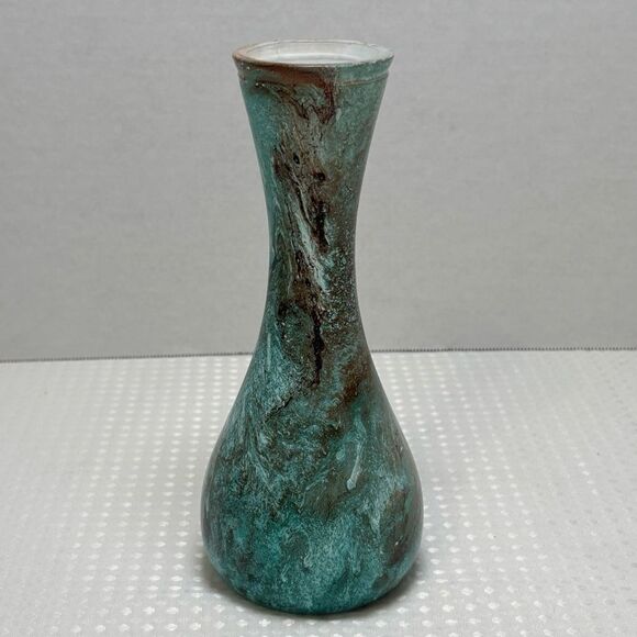 AKCAM Hand Crafted Vase Made in Turkey Green Brown - Picture 2 of 6